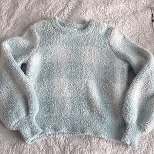 Fuzzy blue sweater